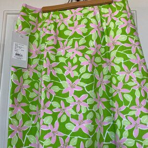 Lilly Pulitzer Delia Reversible Wrap-around Skirt Bermuda Pink Size 8 NWT $122